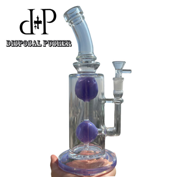 012 11″ Lavender The Connection Heady Art Water Pipe Glass Bong Dab Rig