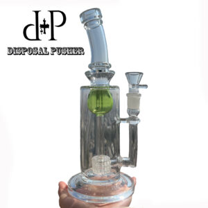 011 11″ Apple Green Floating Sphere Unique Heady Art Incycler Water Pipe Dab Rig