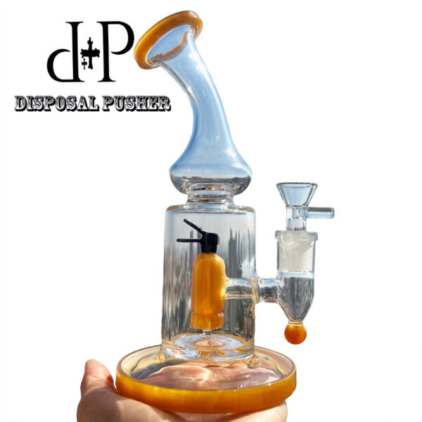 269 8.4" Standing Penguin Heady Art Smooth Diffuser Teardrop  Water Pipe Dab Rig